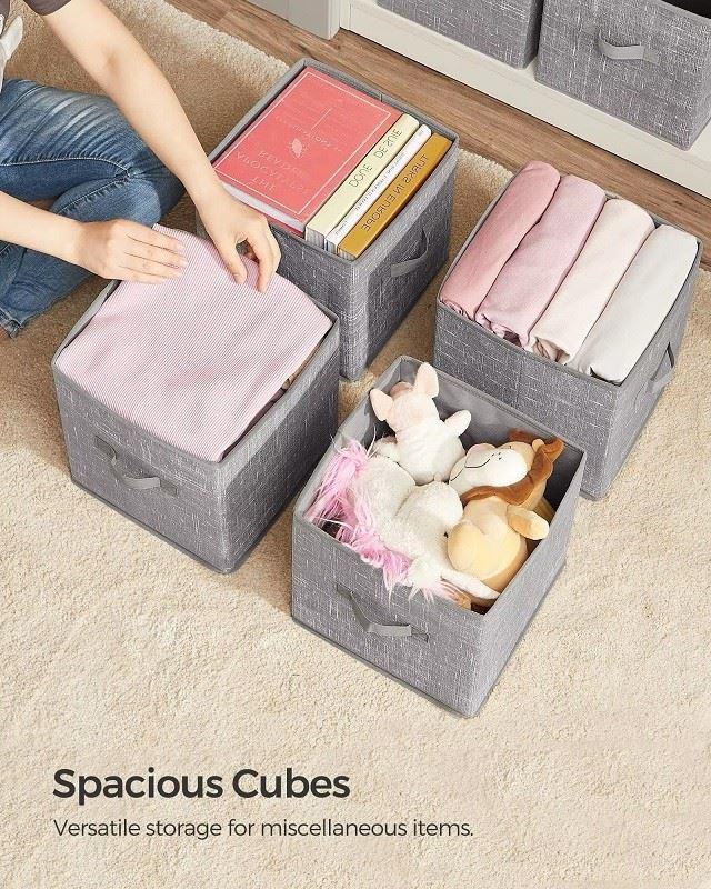 closet storage organizer with bins